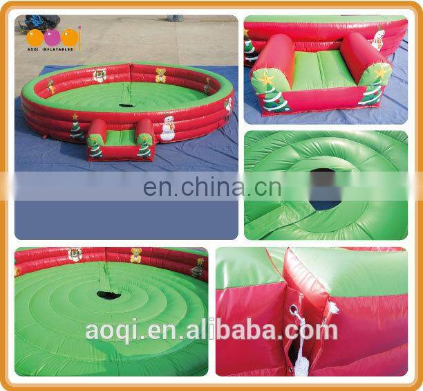 AOQI commercial use outdoor inflatable bull fight ring game for adults