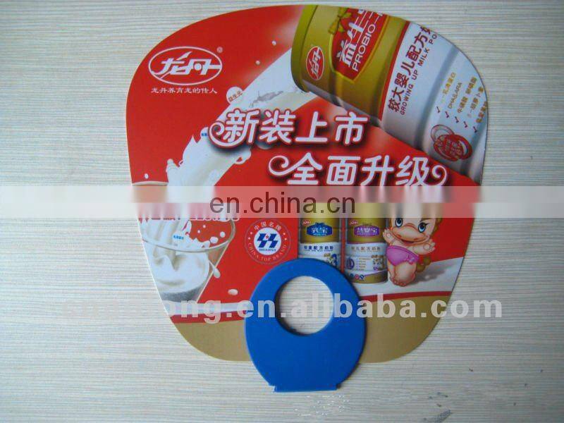 decorative custom printed folding PP hand fans for advertising promotion