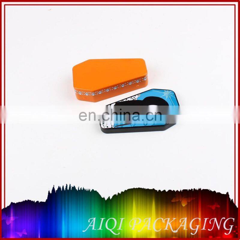 Triangular Tin Box with rolled-in edge on the lid and the bottom, Metal Tin Box,Triangle Tin Can