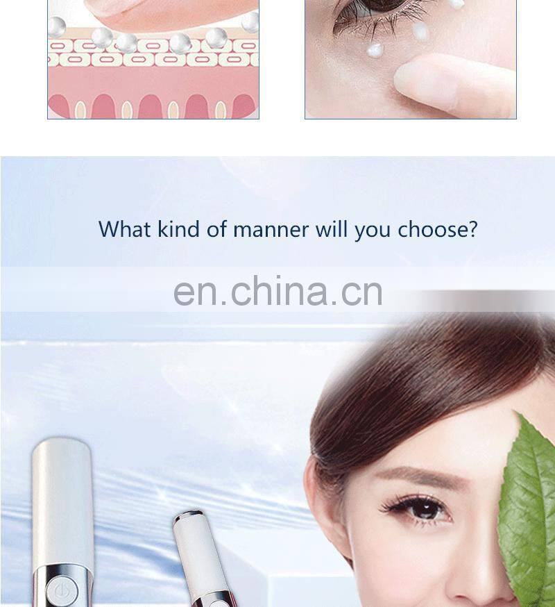 2019 High quality eye relaxing massage microcurrent red light heated eye massager pen