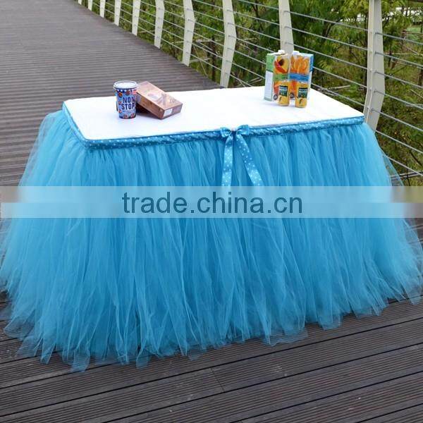 Tutu Tulle Princess Wedding Prop Birthday Prom Party Baby Shower Bow Table Skirt SD103