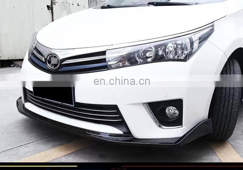 auto parts ABS plastic front lip spoiler head bumper kits for Corolla 2014-2018
