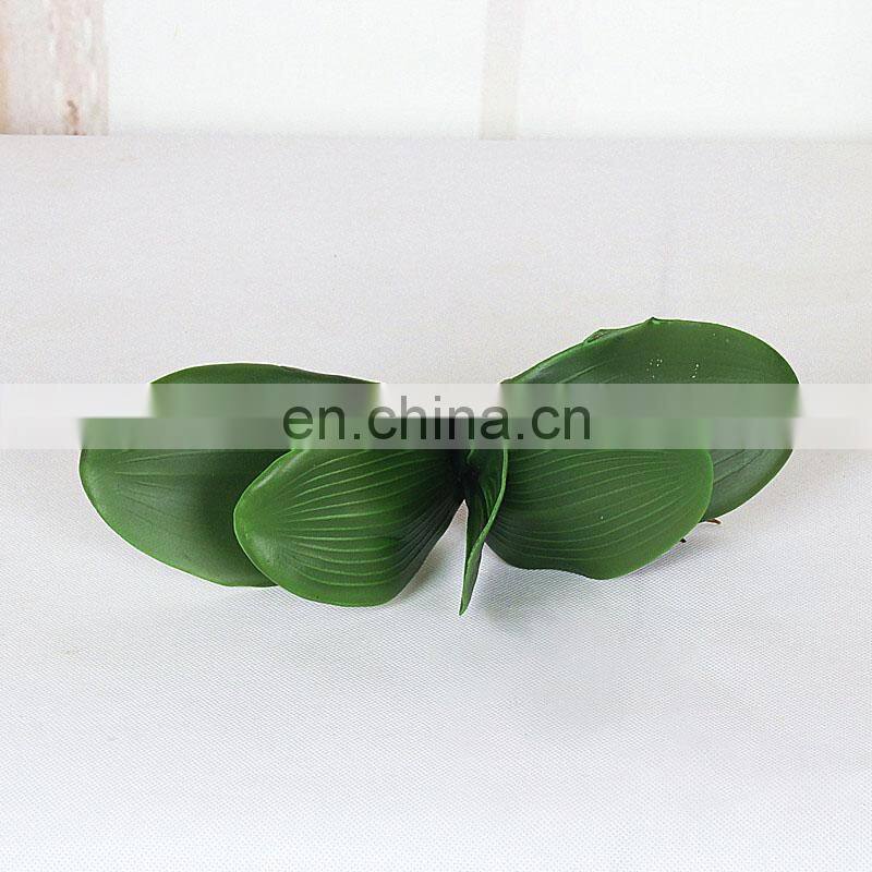 Artificial flower Orchid leaves high quality PU gluing texture leaves DIY potted flower arrangements
