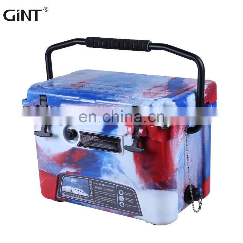 2021 Gint Rotational mould Popular 35QT 45QT PU Cooler box insulated Cooler with handle double wall Customized