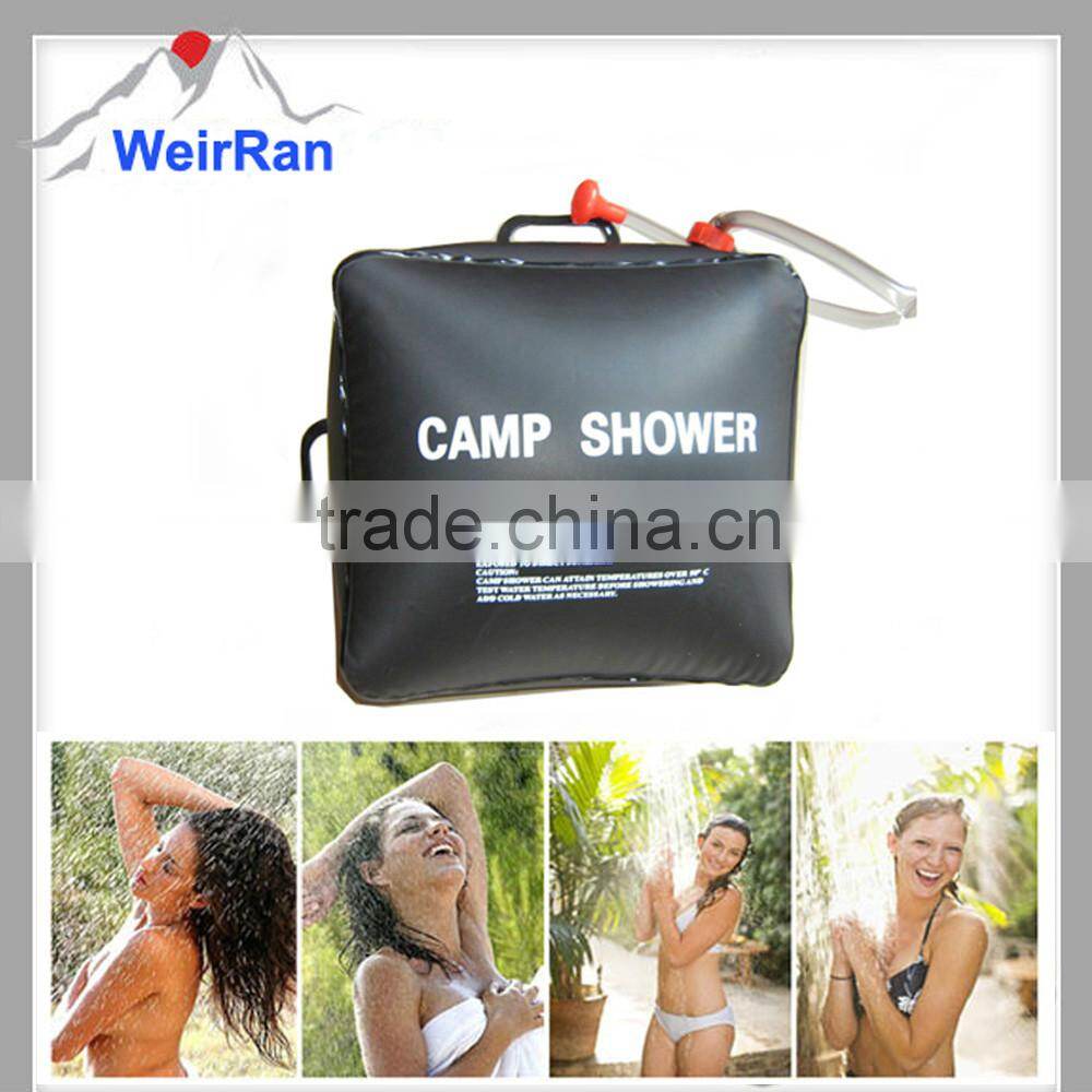 (74664) 40L black solar heating outdoor emergency neccessity portable camping shower bag