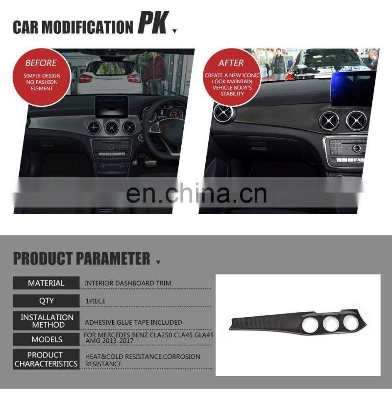 RHD Carbon Fiber Interior Dashboard Trim for Mercedes Benz CLA250 CLA45 GLA45 AMG 2013-2017