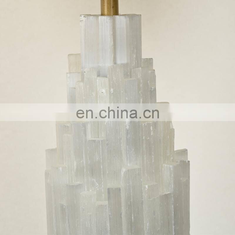Selenite crystal kandelaar bruiloft art bird table lamps big modern table lamp