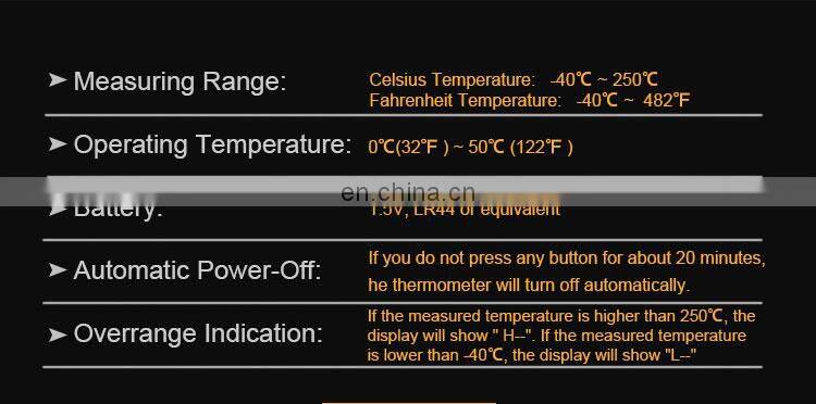 allosun ETP109B Food Portable Digital Pen Type Thermometer Electronic Temperature Meter With Stainless Probe