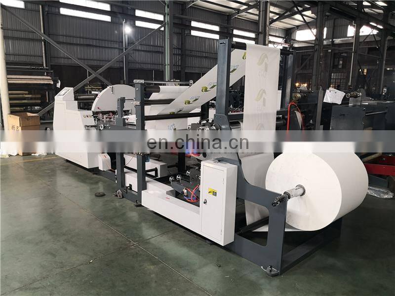 HD600E Roll fed mechanical kfc cookies snack small flat V Bottom fast Food Paper Bag forming making Machine