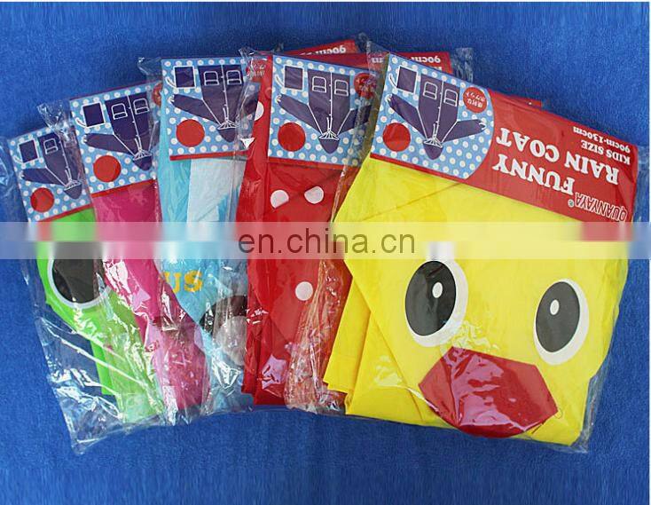 Cute Kids Raincoat Cartoon Animal Waterproof Kids Raincoat For children Rain Coat