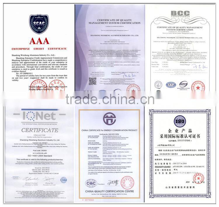 Aluminum profile for curtain glass