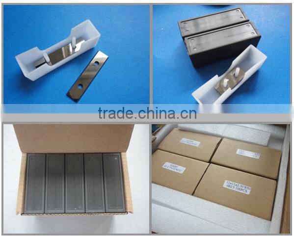 Woodworking insert tooling carbide indexable knives in various size and grade