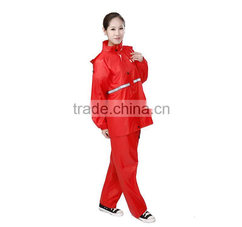 customized raincoat high visible reflective tape waterproof breathable raincoat rainsuit with pant