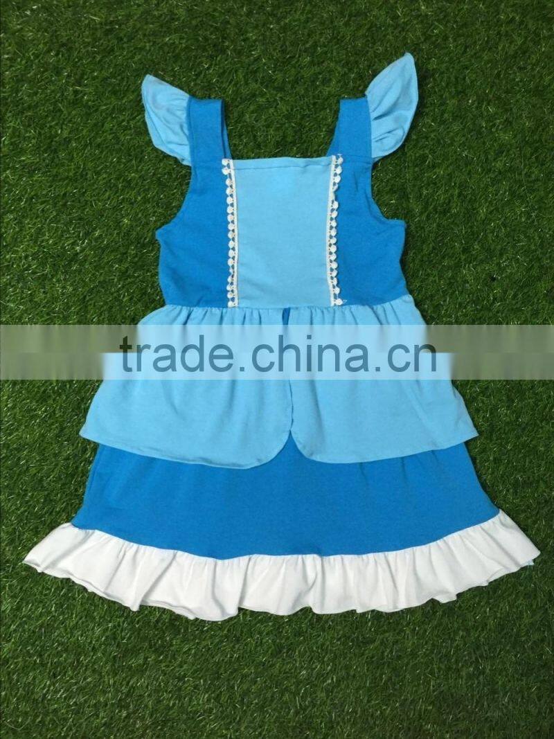 wholesale children girls dress sleeveless children clothing set slip dress ostrich pattern cool summer girls dress
