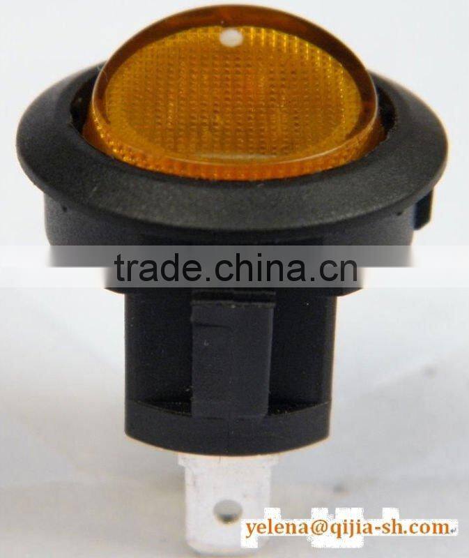 waterproof illuminated round rocker switch