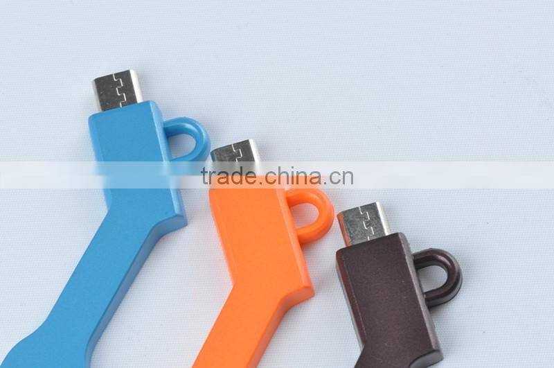 Top Selling Key Shape USB Cable Special Design Key Chain USB Data Charging Cable