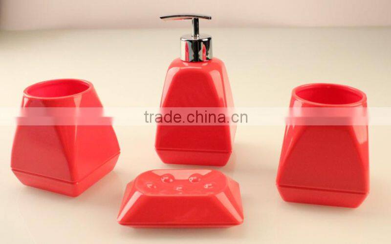 Acrylic bathroom accessories set