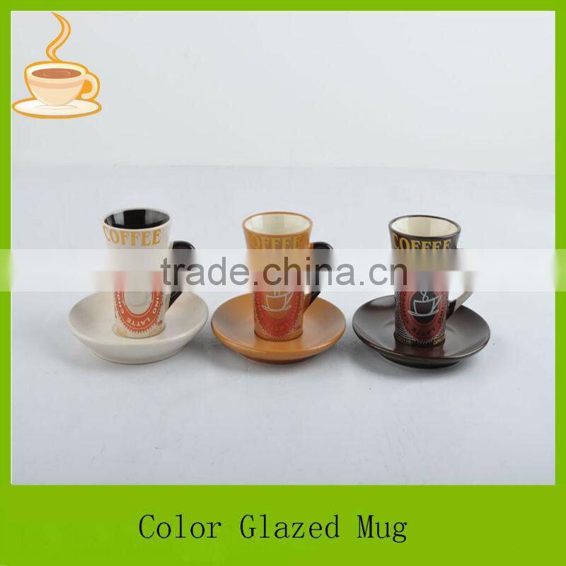 modren coffee mug with hamburger shape/mug with saucer