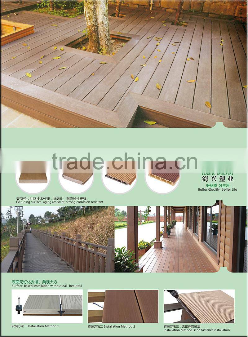 pvc vinyl deck flooring aging resistance anti-uv decking CE,SGS