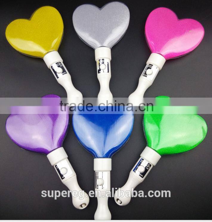 Heart Shape Electronic Glowing Sticks LED Light Heart Style Toy Flashing Rods Children's Festival Toy Favors