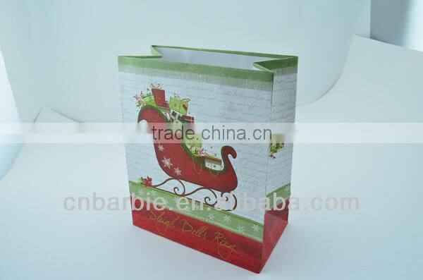 wholesale recyclable Promotion gift paper bags with handle