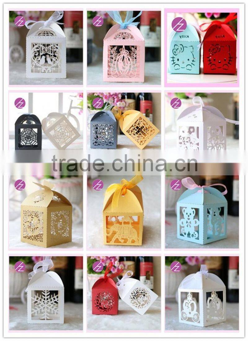 Gift boxes paper malaysia 2015 latest design happy wedding candy box with unique red colour TH-206