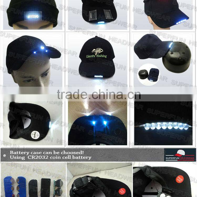 factory supply highest quality camouflage LED light caps