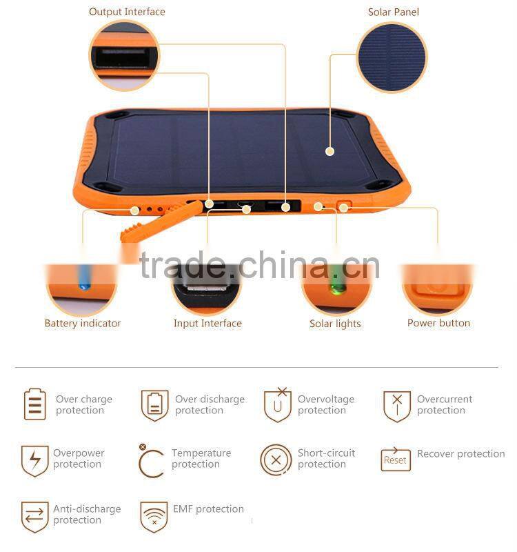 2015 new waterproof solar charger, super fireproof solar charger