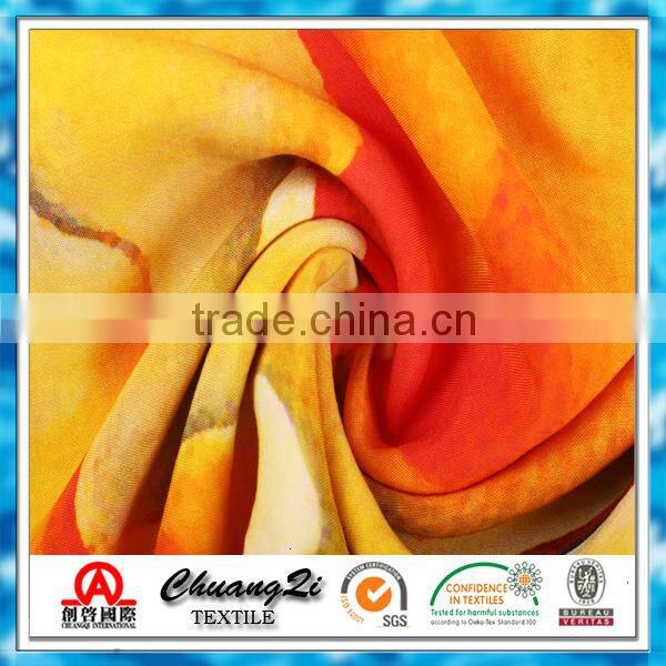 plain rayon flower print fabric