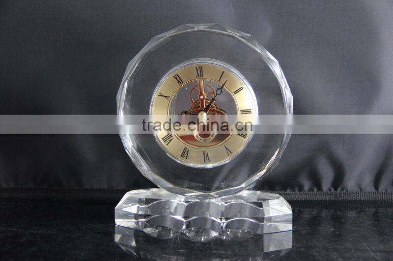 luxury round crystal glass watch glass base business gifts souvienir gifts