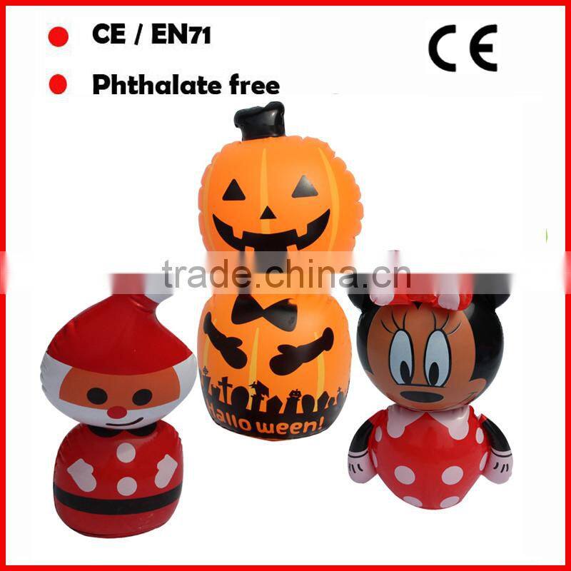 Christmas promotional gifts inflatable santa claus tumbler toys for kids