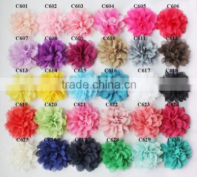 3.5inch Lotus Artificial Flower in purple for clothes flower/ Hair Clip/Pin Brooch/- 20colors for choose-Satin Lotus Flowers