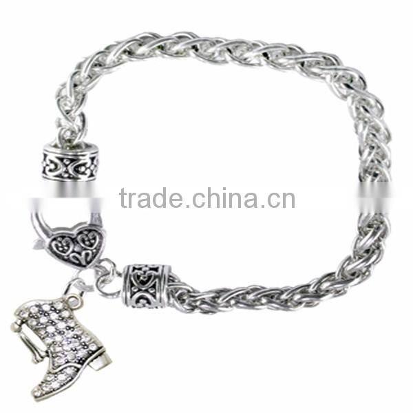 Genuine Austrian Clear Crystal SIGMA KAPPA SORORITY Charm Chain Link Bracelet