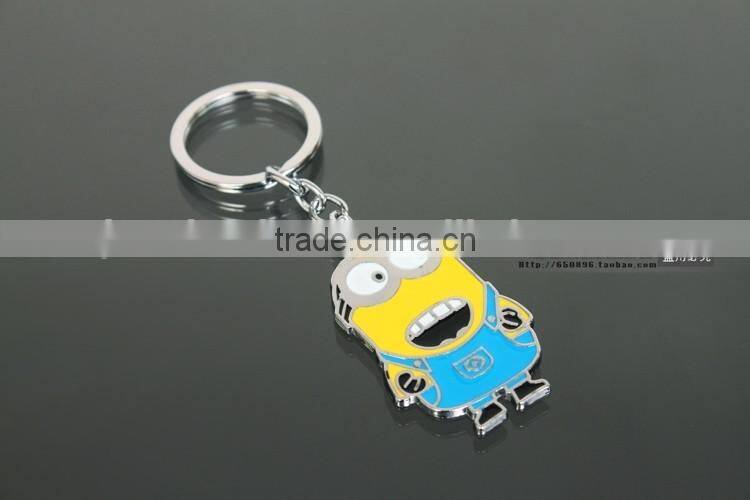 Yellow little man Custom Factory Bottle Opener Keychain for Promotional, Bottle Opener with Short Lanyard,