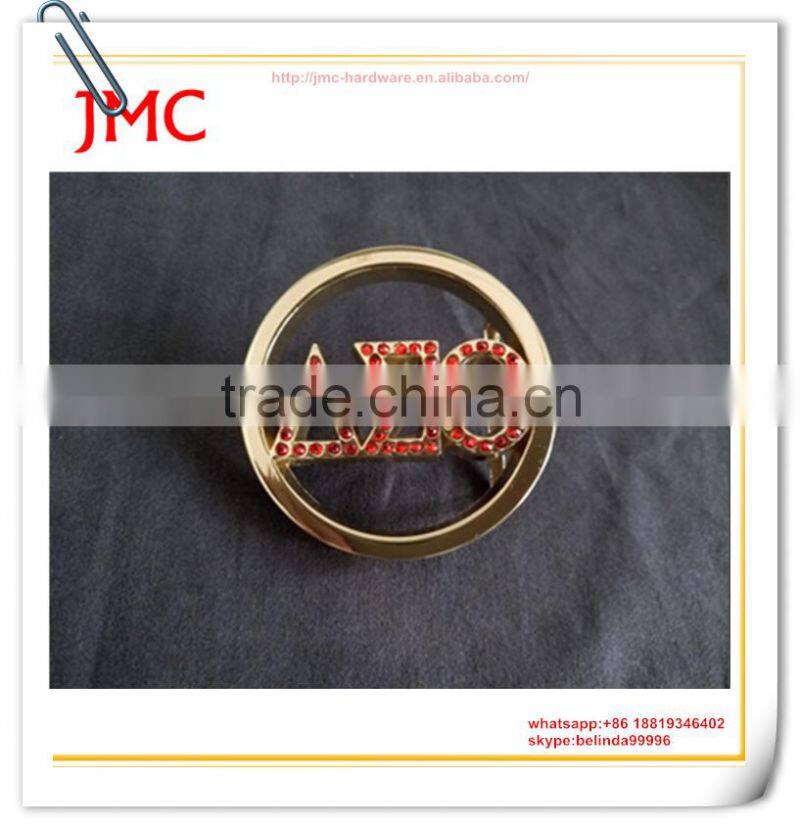 2016 hot sale Custom Factory diamond circular smooth buckle