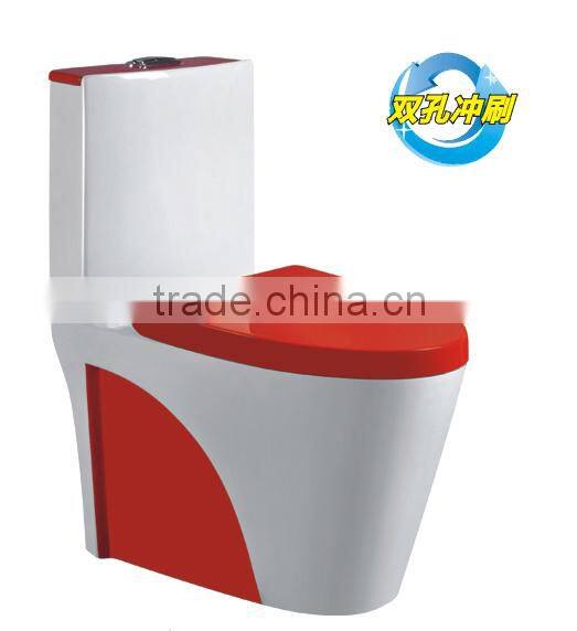 Sanitary ware yellow colored one piece toilet/ceramic WC toilet F1002 Yellow