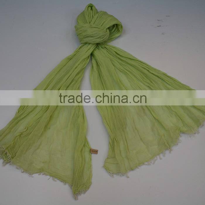 hot selling spring and autumn monochrome 100 cotton scarf