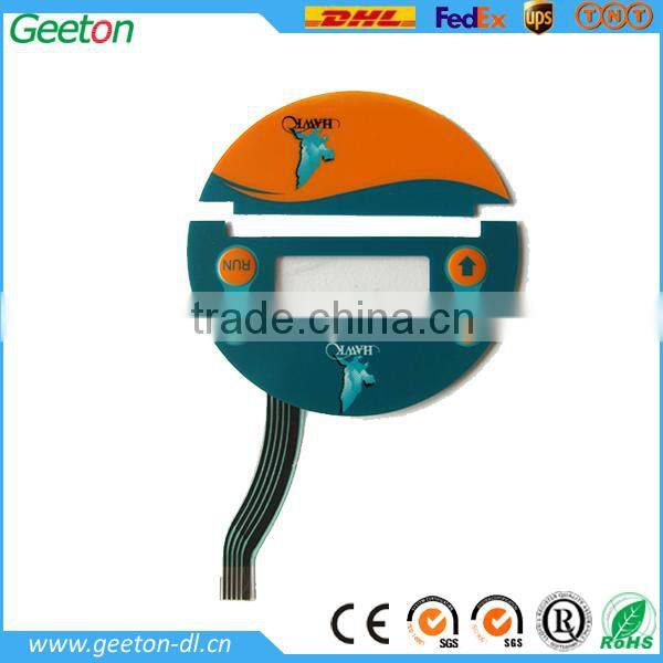 Custom Embossing Tactile Electric Membrane Switch Keypad With LCD Window