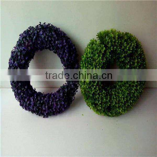 YiWu cheap price boxwood landscaping artificial grass wreaths