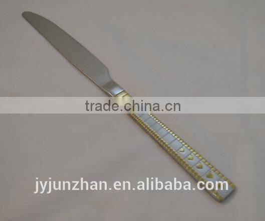 Gold-plated dinner knife with low price and high quality---Stainless Steel material
