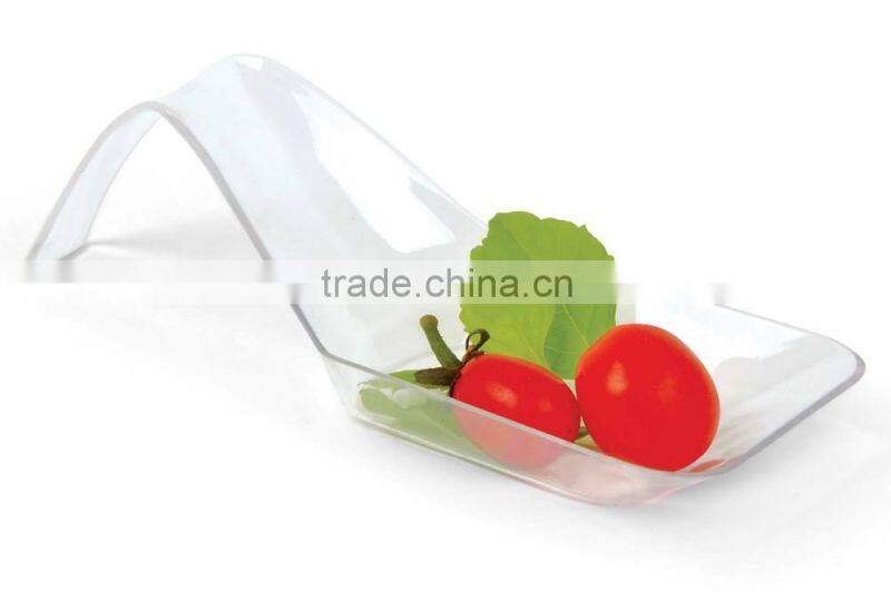 disposable plastic spoon cake dessert candy round dish