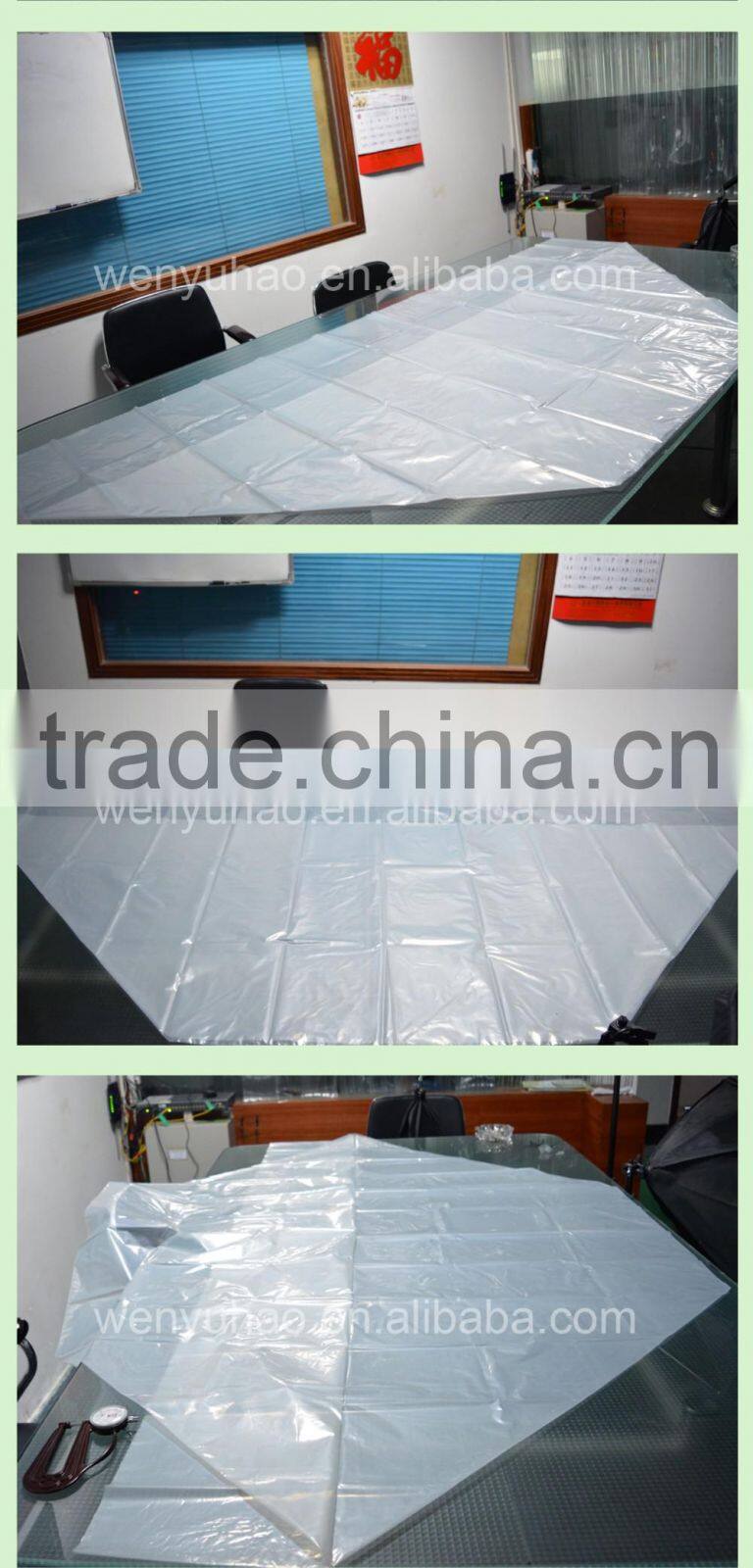 PE-LD Plastic Heat Seal large clear plastic flat square bottom packing bag