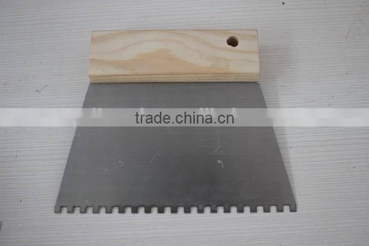 Teeth blade tools / carbon steel blade scraper with wooden handle
