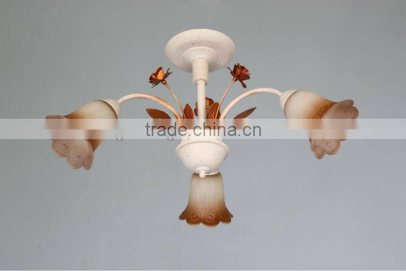 Antique zhongshan newest flower lamp & glass ceiling lamp 8422-3