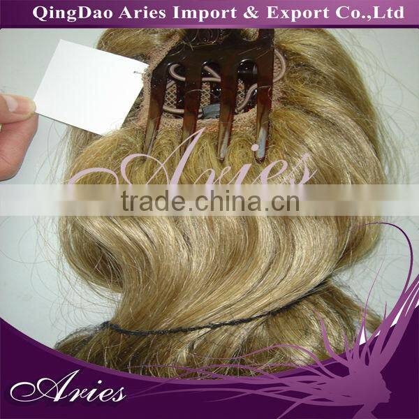 Wavy short hair ponytail black ponytail hair extension