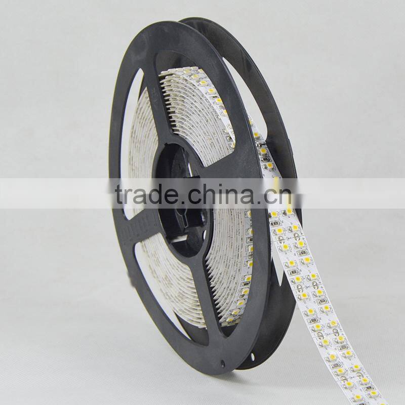 12V SMD 3528 240LED/M No-waterproof IP20 White 5 Meter/Reel 1200LED High Brightness CE RoHs Certificate Double Row Strip Light