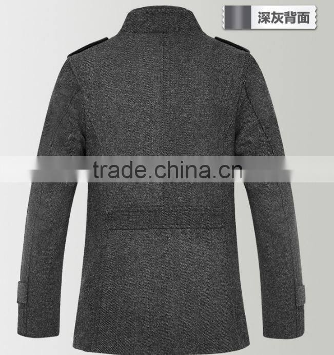 China latest casual warm winter jacket wool cashmere men