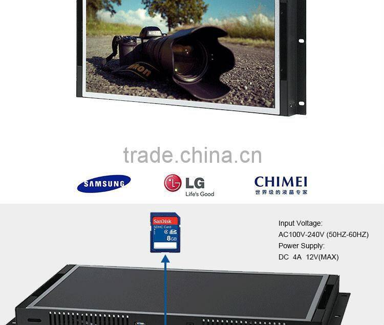 Flintstone 19 inch auto play video display, loop play LCD advertising video screen, LCD play video screen