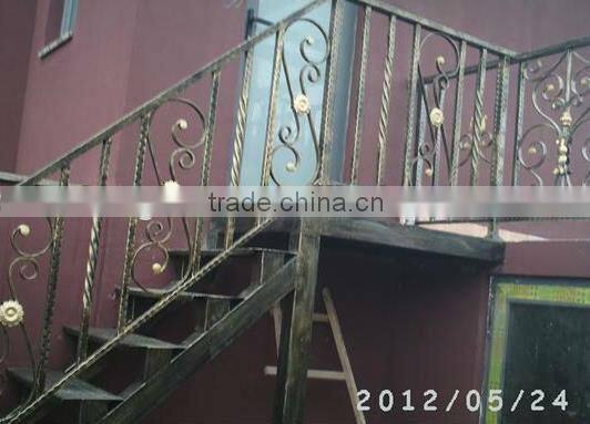 Top-selling hand forged exterior stair handrail
