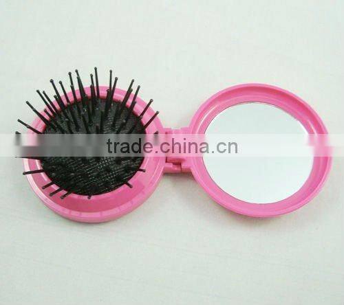 pocket hair bush with mirror